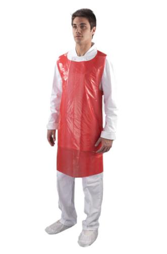Disposable Polythene Aprons - Flat      -R/B/Y/G/W